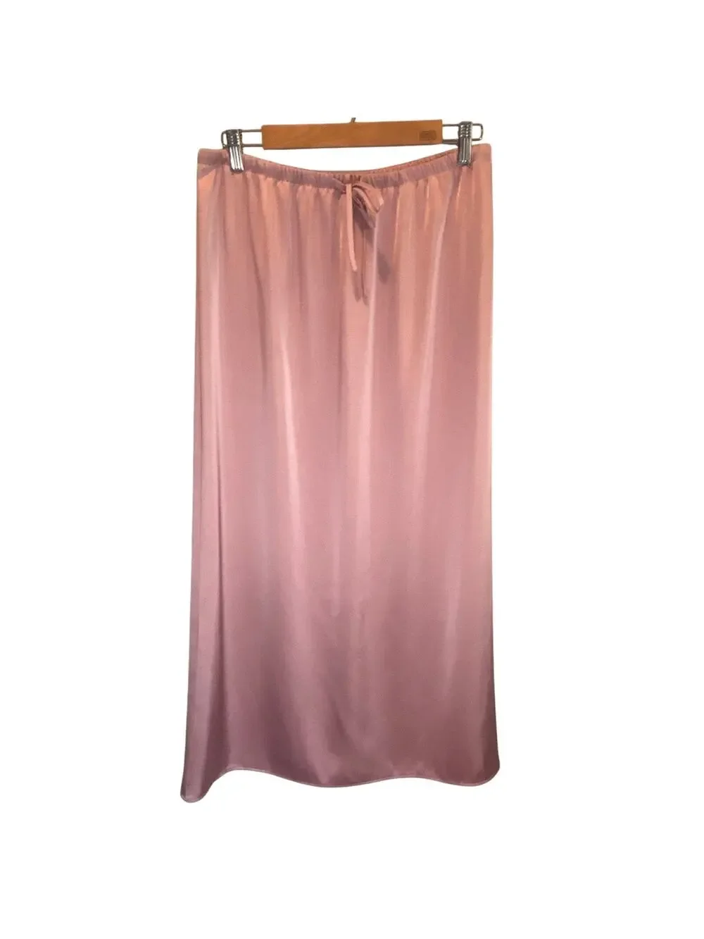 Song of Style by Aimee Song Pink Satin Maxi Skirt - size Large